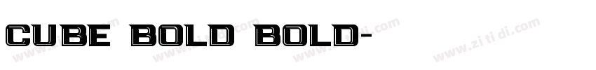 Cube Bold Bold字体转换